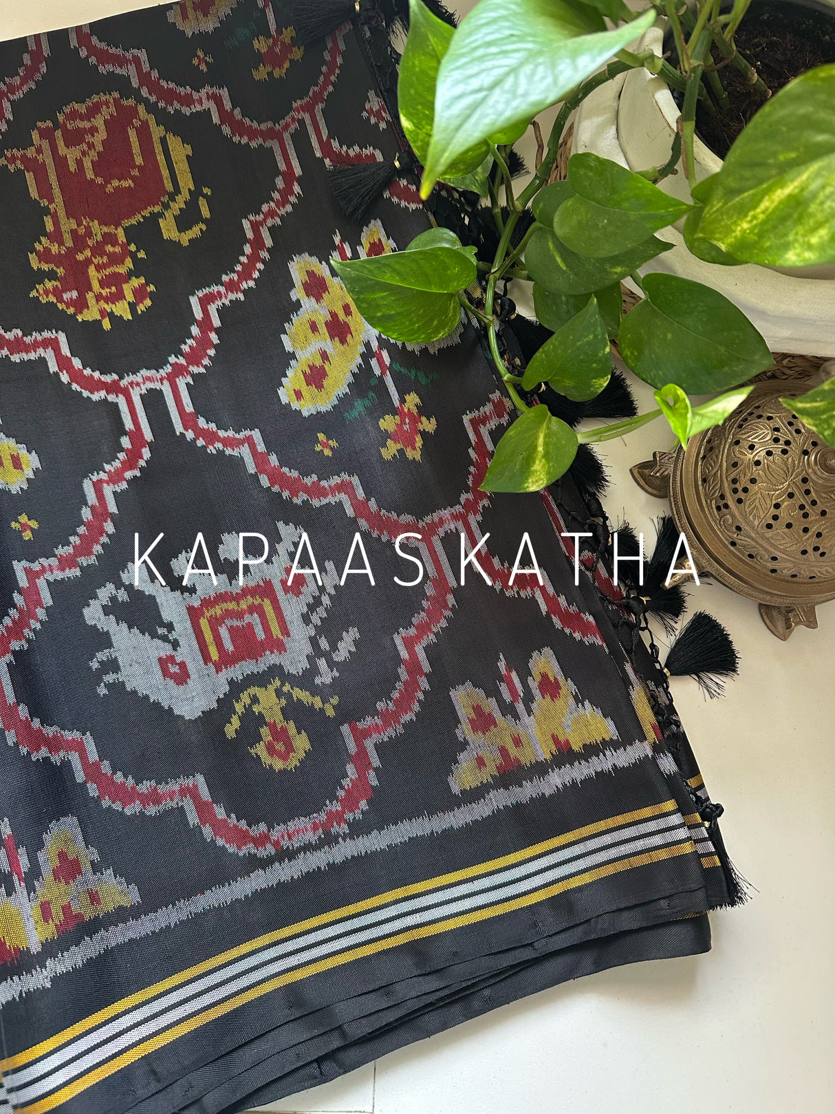 Heritage Luxe Pure Single Ikat Mulberry Silk Saree