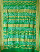 Neeli Rang Bandhani Banarasi Pure Georgette Saree
