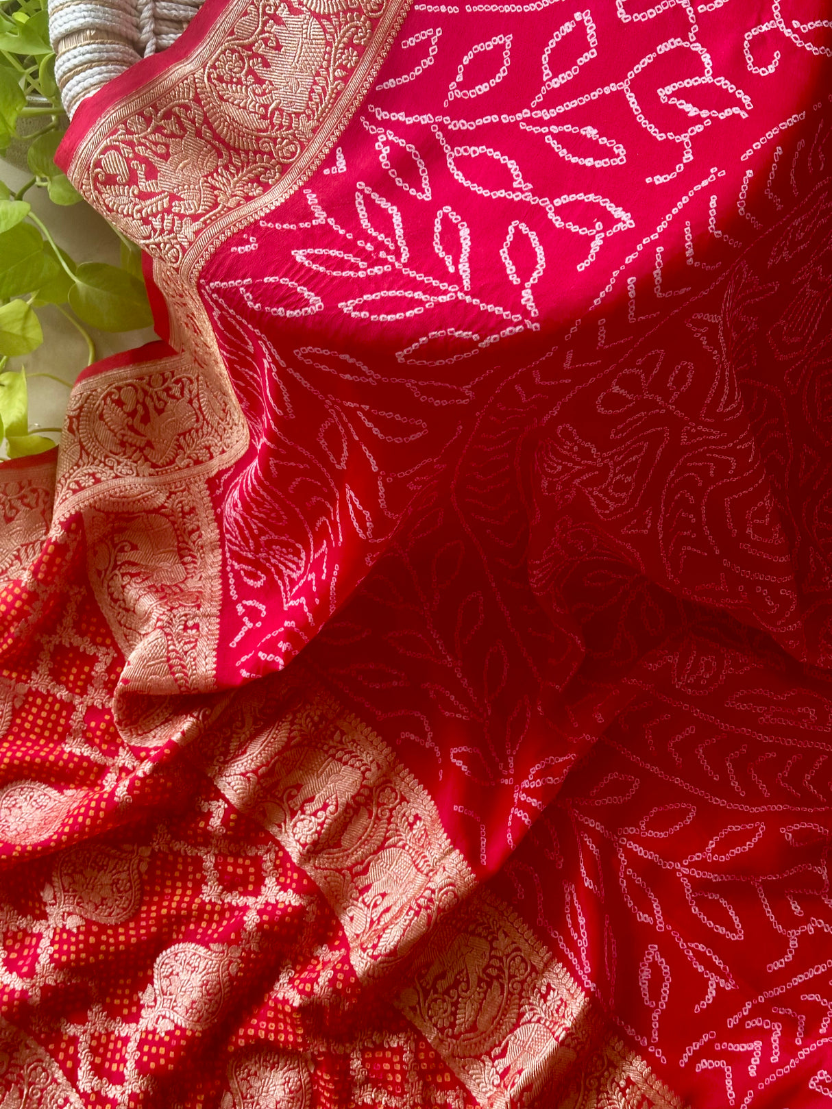 Classic Lal-Red Festive Wear Banarasi Georgette Saree
