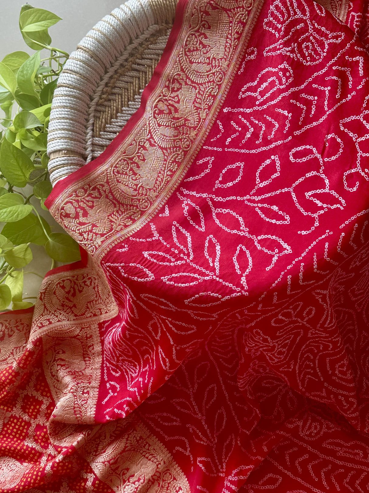 Classic Lal-Red Festive Wear Banarasi Georgette Saree