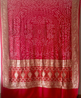 Classic Lal-Red Festive Wear Banarasi Georgette Saree