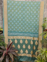 Serene Green Banarasi Georgette Bandhani Saree