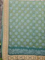 Serene Green Banarasi Georgette Bandhani Saree