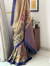 Floral Pure Kanjivaram Silk Kalamkari Saree