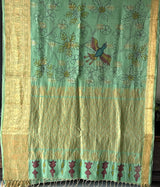 Floral Pure Pattu Silk Kalamkari Saree