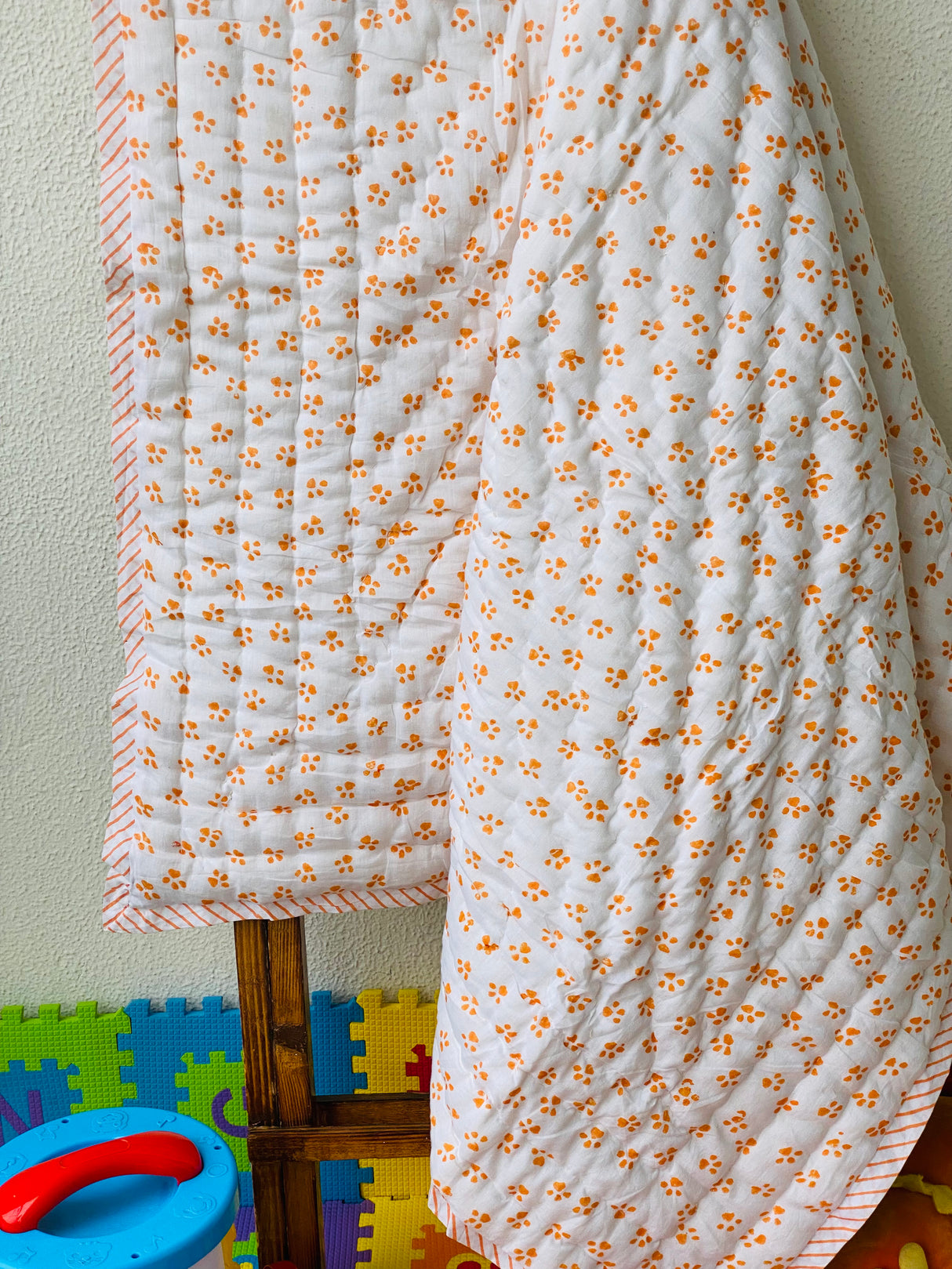 tiger theme baby quilts in breathable cotton fabric for toddler return gifts and reseller use