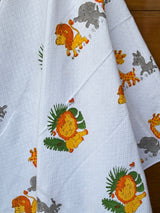 Cotton Lion & Zebra Towel for Kids – Soft, Playdate Favor