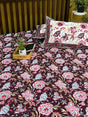 King size hand block printed cotton bedsheet in flat and fitted elastic styles