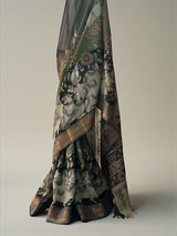 Folk Art Detailing Kalamkari Chettinad Cotton Saree