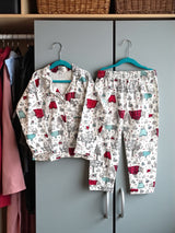 Polar Animal Print Kids Winter Night Suit Set