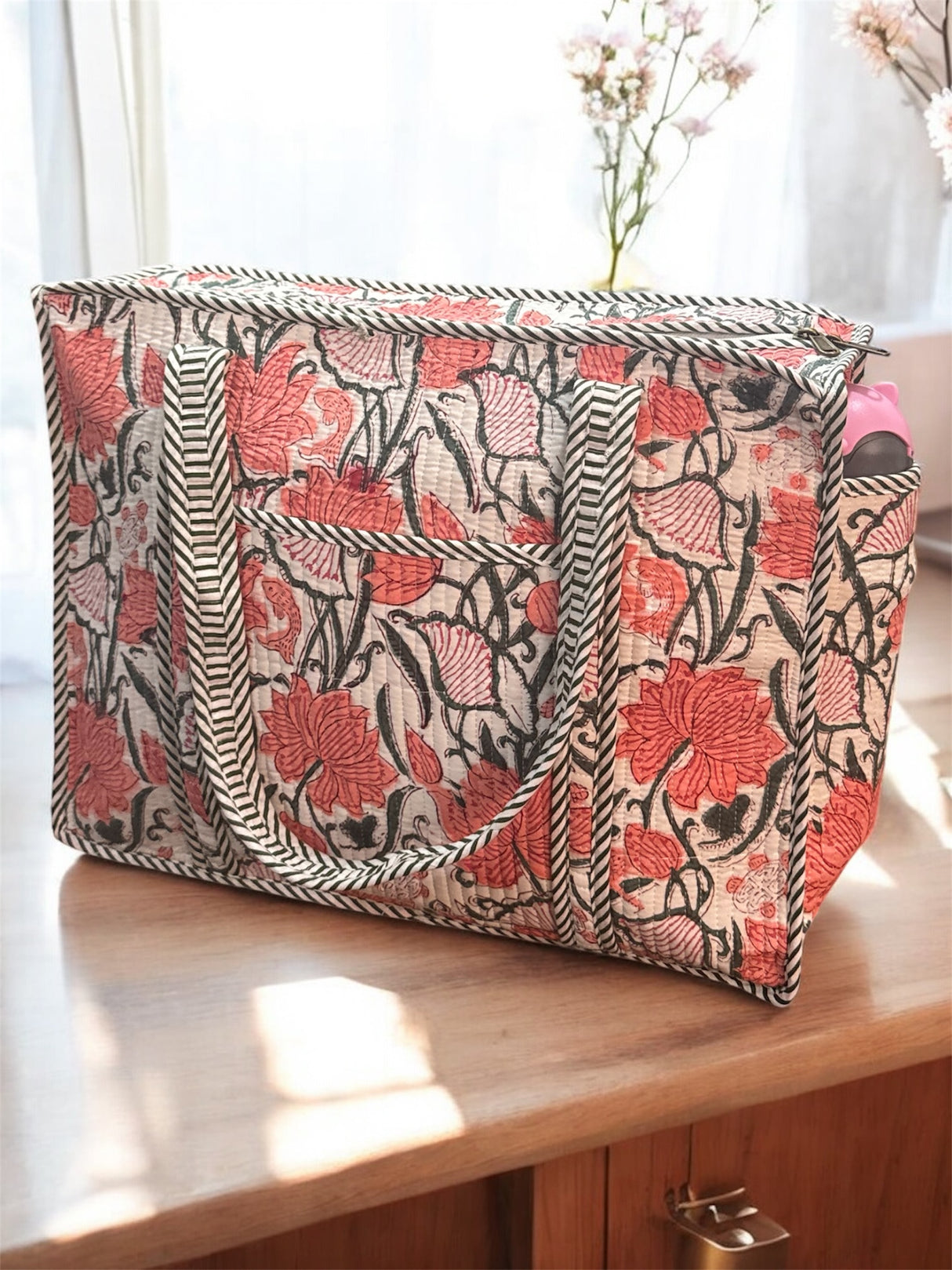 stylish-evergreen-floral-block-print-handcrafted-tote-bag