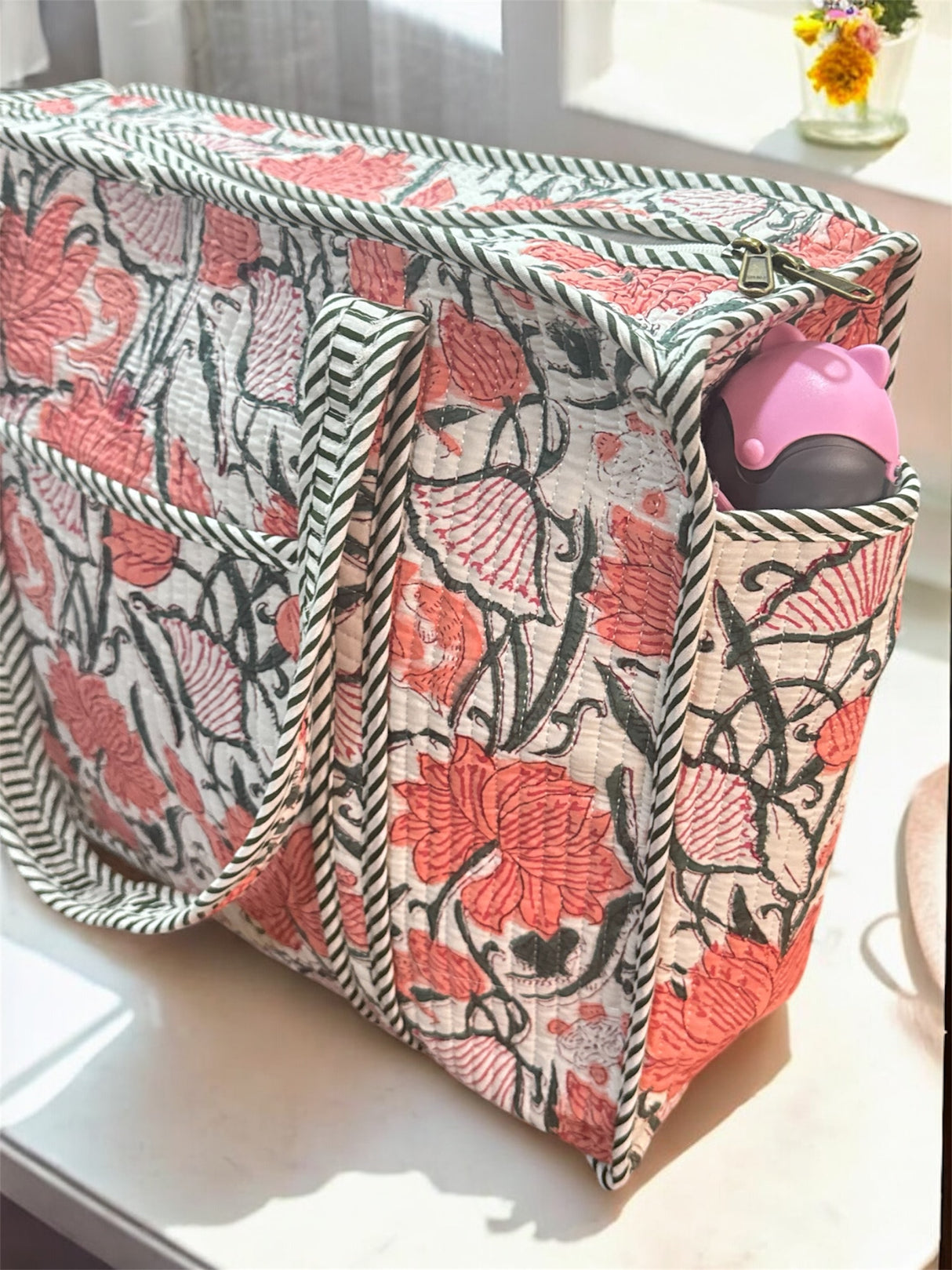 everyday-evergreen-floral-block-print-tote-bag