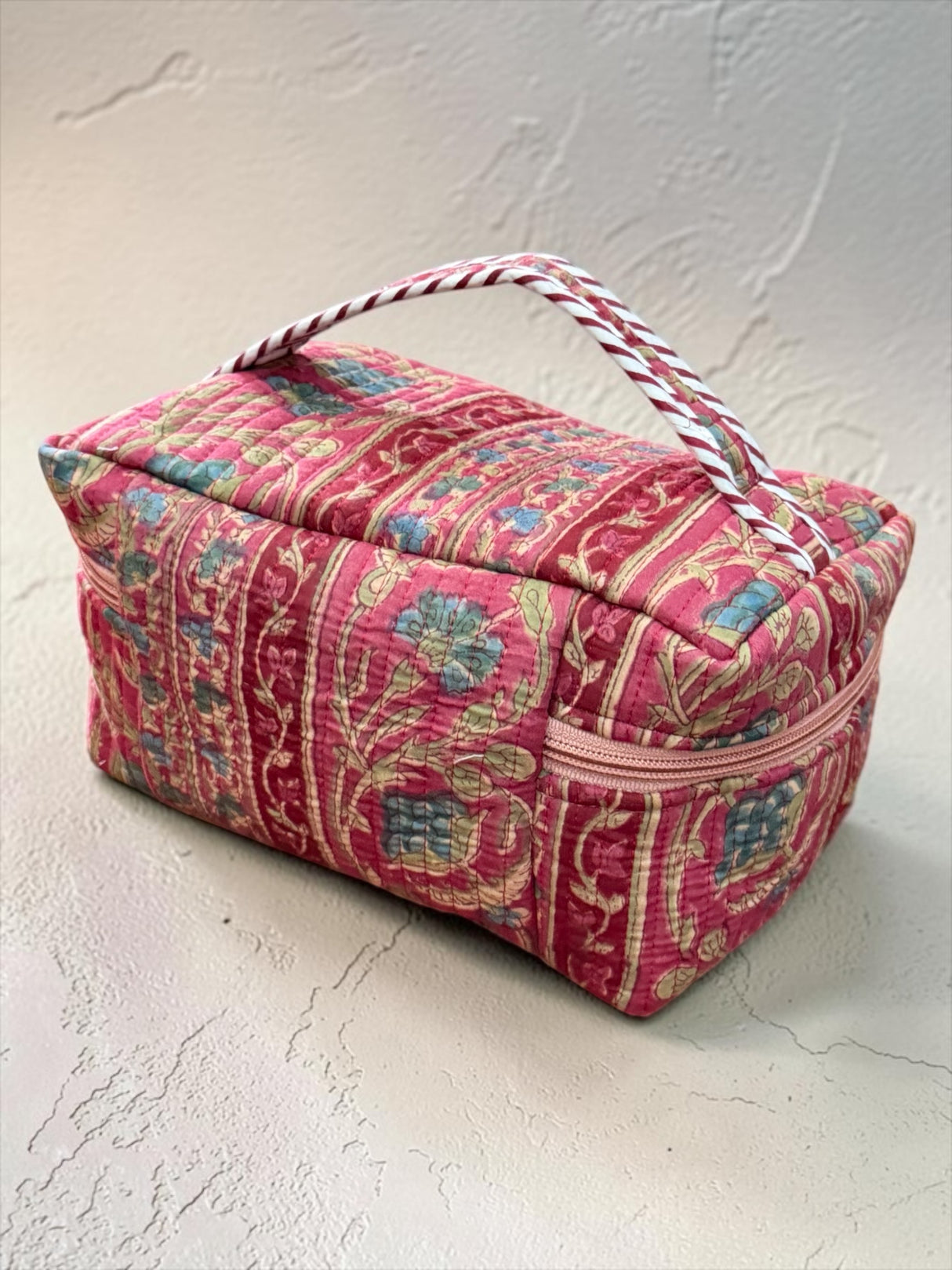 Modern Ethnic Handcrafted Travel Organizer Vanity Bag (with Zip Closure)