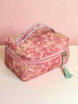 Stylish Floral Block Print Handcrafted  Vanity Bag