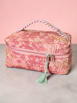 Stylish Floral Block Print Handcrafted  Vanity Bag