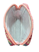 Modern Ethnic Handcrafted Quilted Utility Pouch (with Zip Closure)