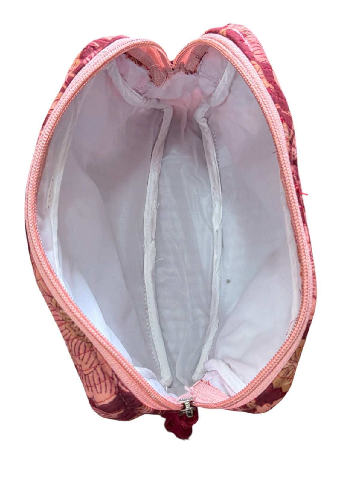 Artisan Petal Block Print Handcrafted Multipurpose Organizer Pouch (with Zip Closure)