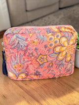Everyday Use Cotton Handcrafted Travel Pouch (with Zip Closure)