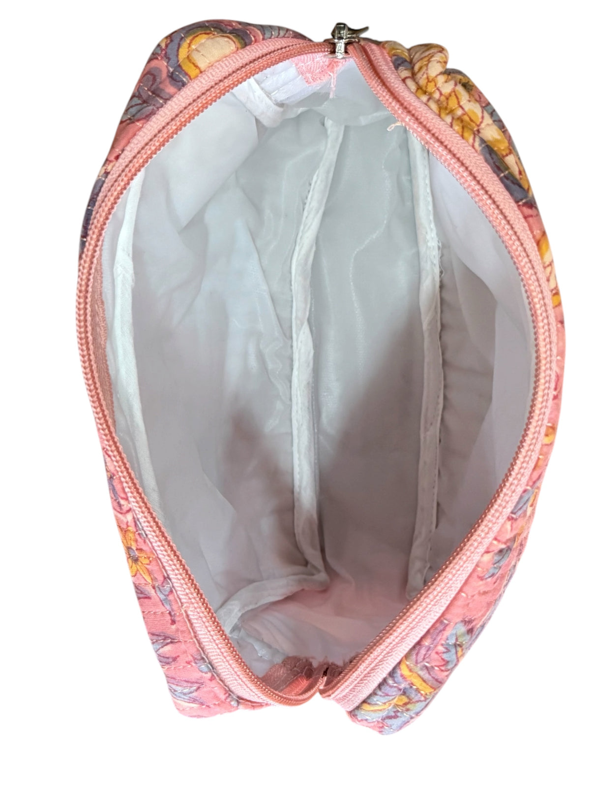 Everyday Use Cotton Handcrafted Travel Pouch (with Zip Closure)
