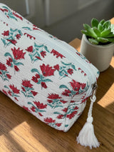 Easy Carry Lightweight Handcrafted Toiletry Pouch(with Zip Closure)