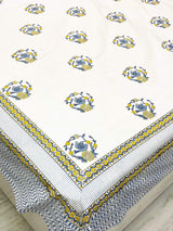 Premium elasticated bedsheet with traditional Jaipur block print