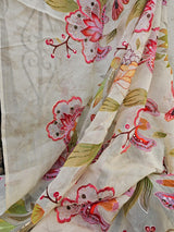 Printed Embellished Georgette / Organza Fabric