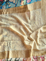 rangrekha-sutra-pure-banarasi-georgette-kalamkari-saree-with-lucknow-hand-chikankari