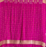 Rani-pink-pure-banarasi-georgette-gharchola-bandhani-saree