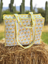 Stylish handcrafted tote bags for women gifting with zipper and pockets in India and USA