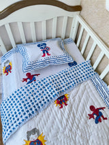 Super_hero_baby_cot_crib_cotsheet and quilt