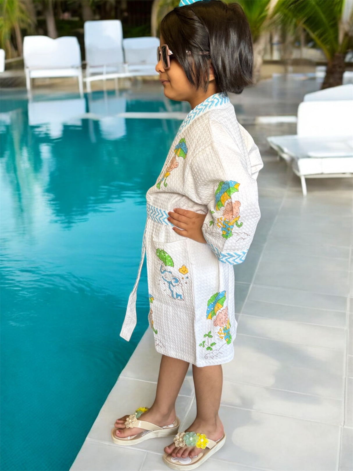 handmade teddy bear elephant kids bathrobe in waffle cotton for baby showers and return gifts Philippines