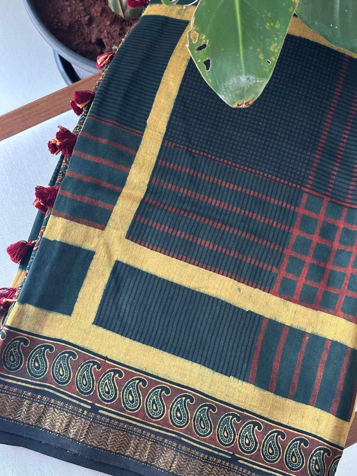 ajrakh-handblock-chanderi-cotton-silk-saree