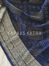 artisan-blue-bandhani-georgette-saree