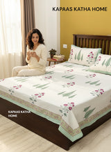 artisan-opulent-sprig-handblock-print-pure-cotton-bedsheet