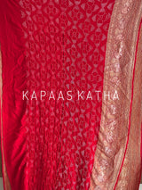 artisan-red-georgette-saree
