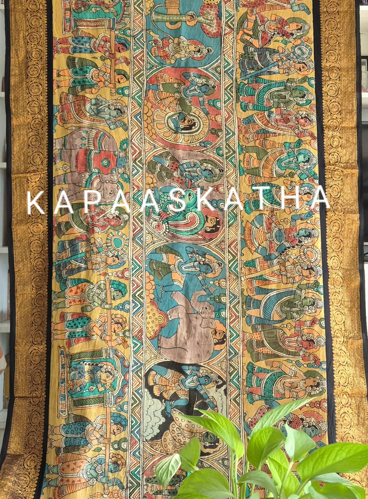 artisan-vasant-luxe-pure-kalamkari-kanjeevaram-silk-saree