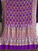 authentic-violet-banarasi-georgette-bandhani-dupatta