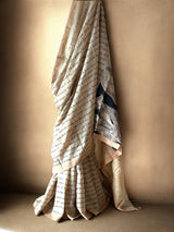Ayodhya Chronicles - Handloom Matka Silk Ramayan Theme Kalamkari Saree