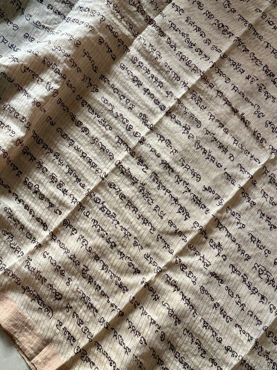 Ayodhya Chronicles - Handloom Matka Silk Ramayan Theme Kalamkari Saree