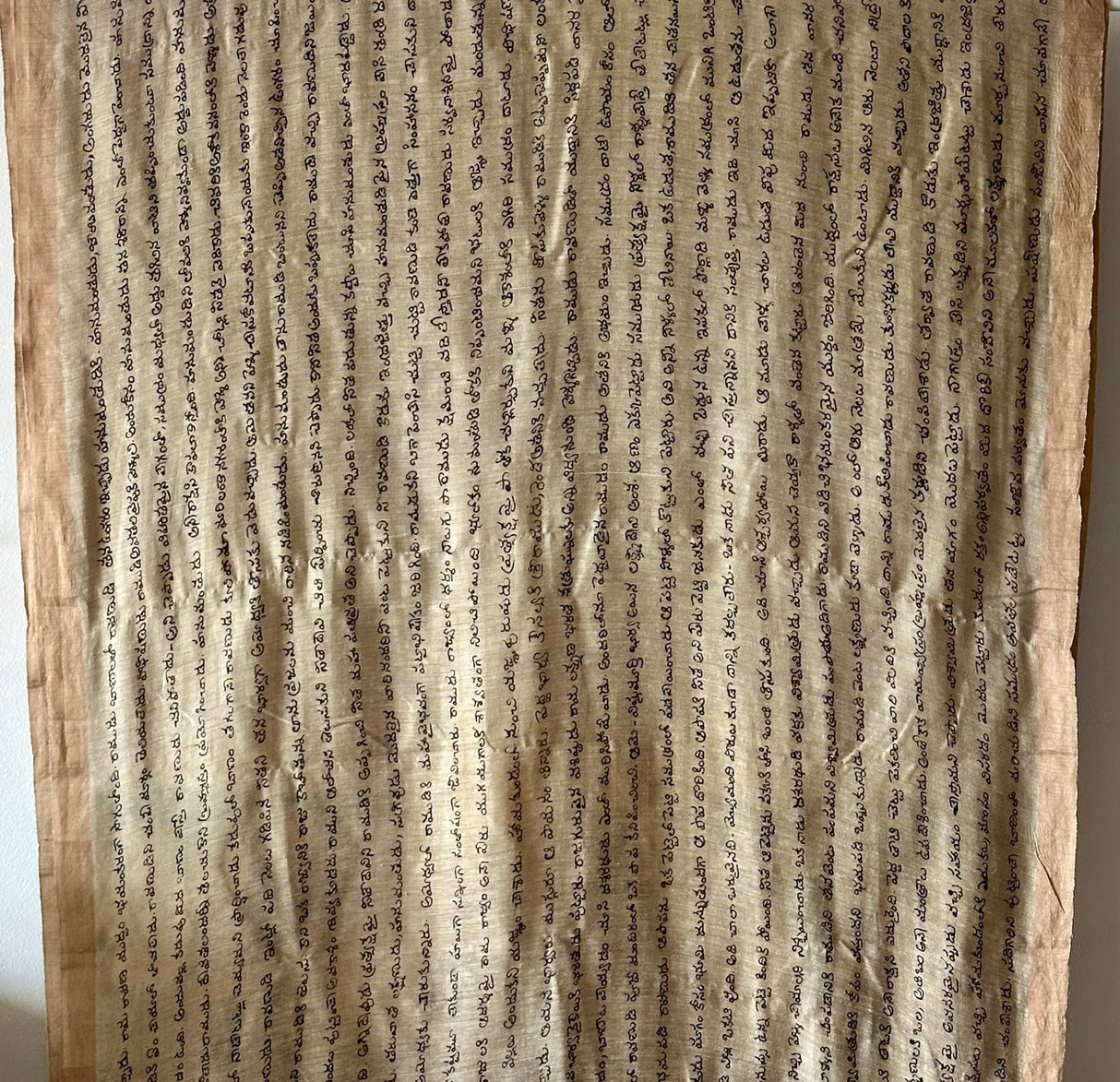 Ayodhya Chronicles - Handloom Matka Silk Ramayan Theme Kalamkari Saree