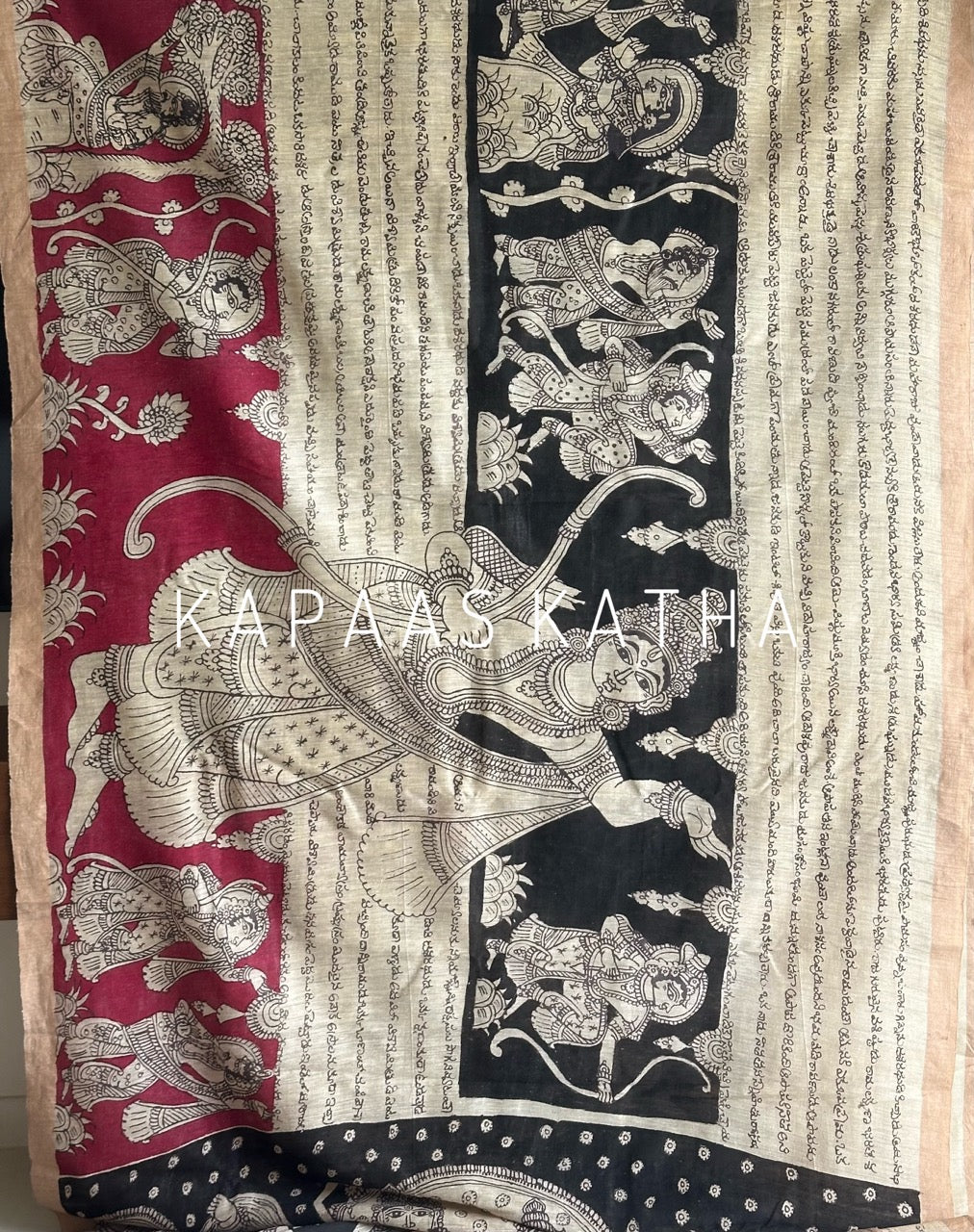 ayodhya-chronicles-handloom-matka-silk-ramayan-theme-kalamkari-saree