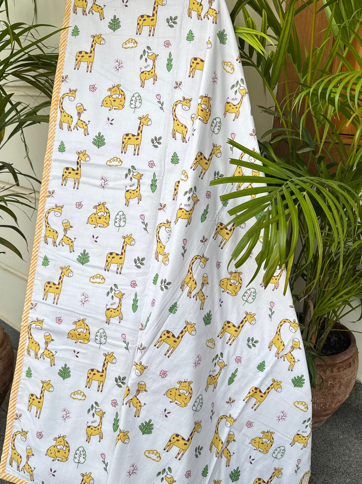 giraffe print reversible kids dohar soft breathable fabric for summer