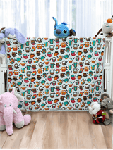owl baby blanket pure cotton handblock reversible birthday return gift idea