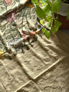 Bagh-e-Noor - Pure Banarsi Georgette Kalamkari Dupatta with Lucknow Embroidery