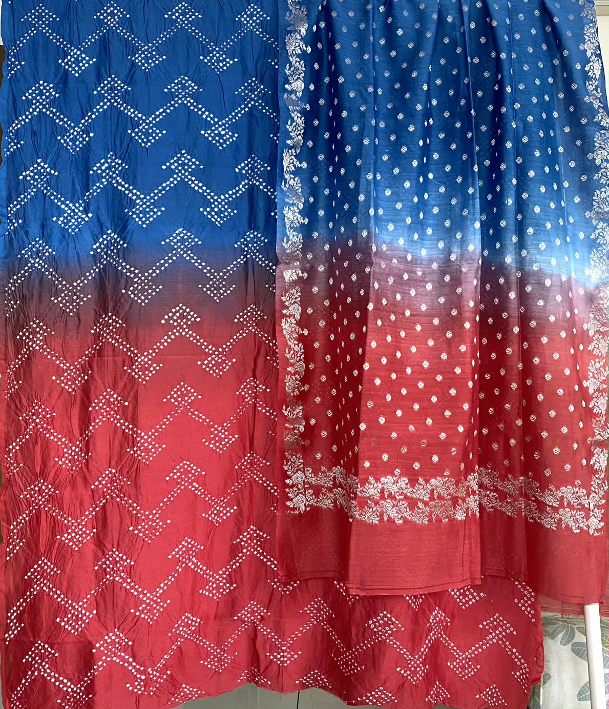 bandhani-ensemble-unstitched-bandhani-suit-set