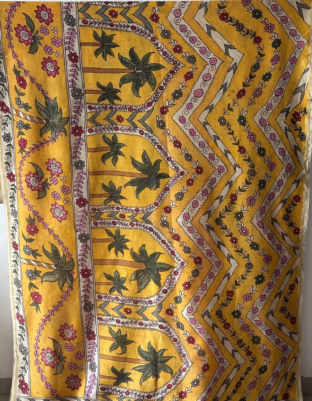 basanti-bageecha-chanderi-cotton-silk-kalamkari-saree