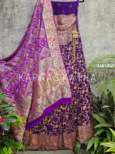 beautiful-and-vibrant-banarsi-georgette-bandhani-lehenga