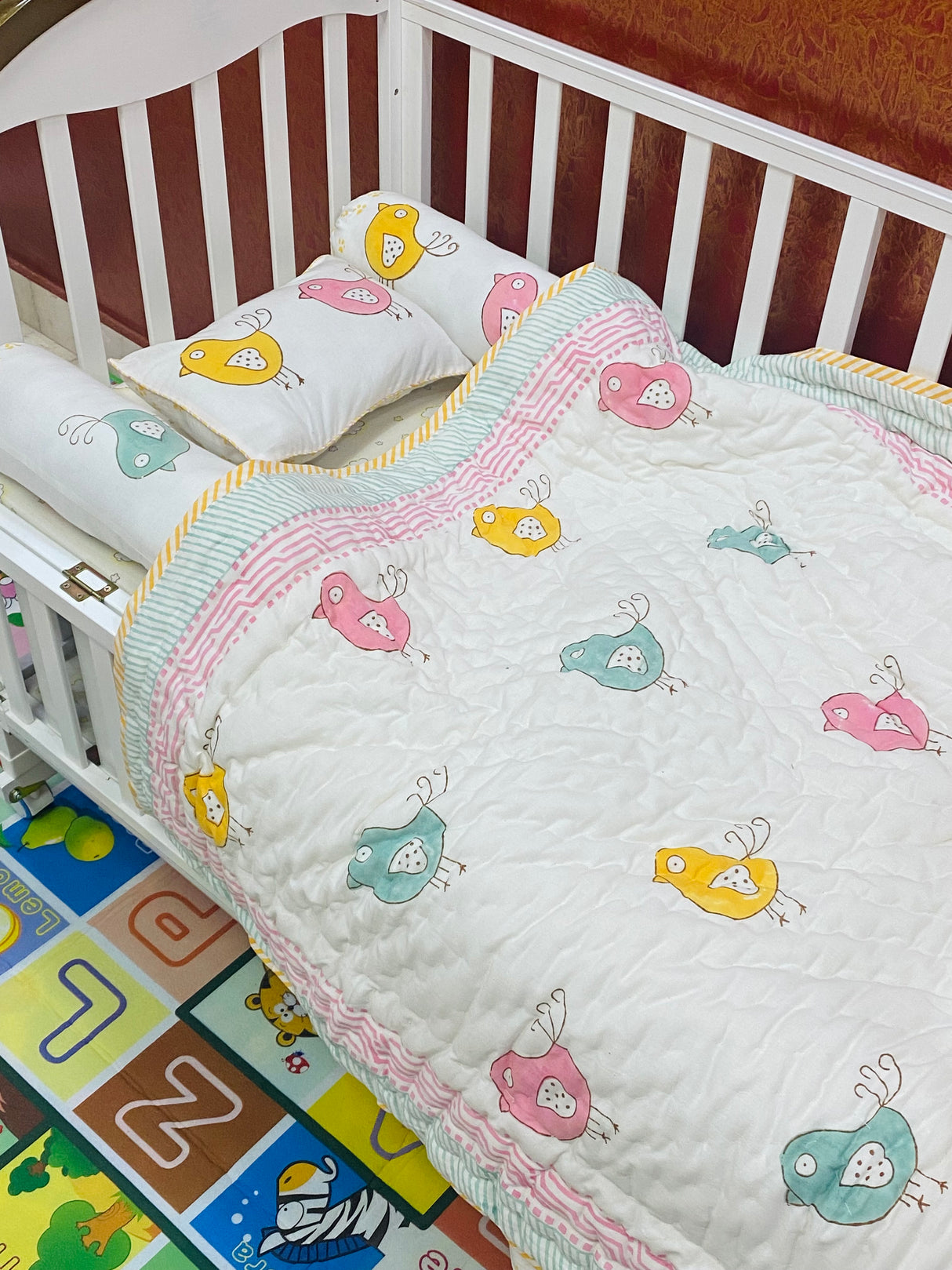 birds-kids-cot-set-front-view