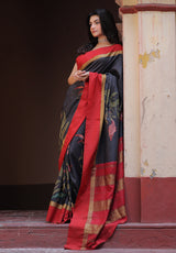 Floral Pure Kanjivaram Silk Kalamkari Saree