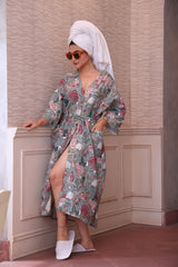 Blossom Breeze Waffle Cotton Robe